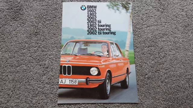 Bmw 1602 1802 2002 Tii Touring Sales Brochure 1974