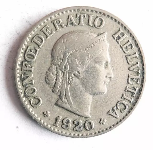 1920 SWITZERLAND 10 RAPPEN - High Quality Coin - FREE SHIP - Vintage Bin #5