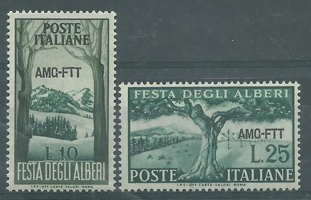 1951 Trieste A Amg-Ftt Labour Of Trees 2 V MNH MF27014