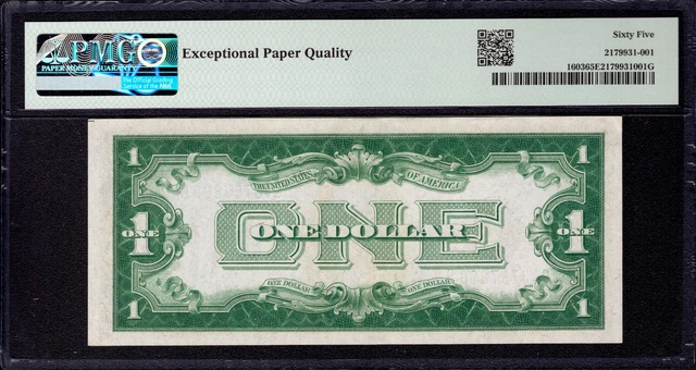1928 C $1 Silver Certificate Note Fr.1603 Gb Block Pmg Gem Unc 65 Ppq (890B) 2