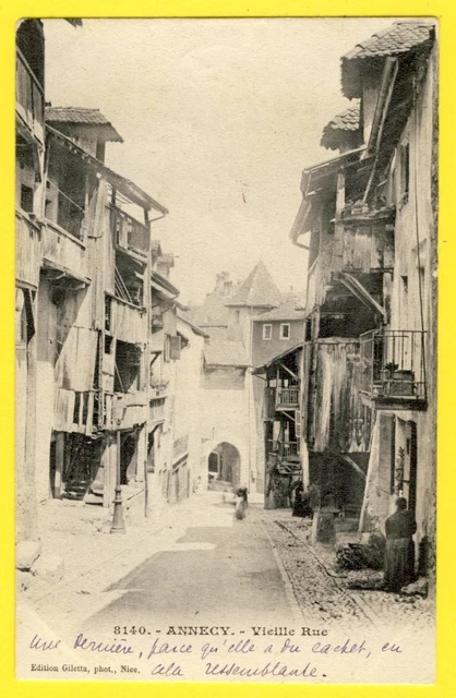 cpa written in 1901 ANNECY Hte Savoie OLD RUE LEHIDEUX La Brégalière BRUNOY
