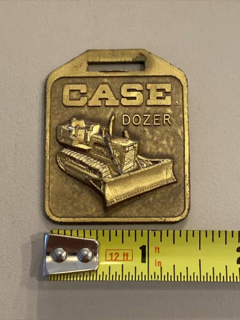 Case Construction Crawler Dozer Bulldozer Brass Pocket Watch Fob