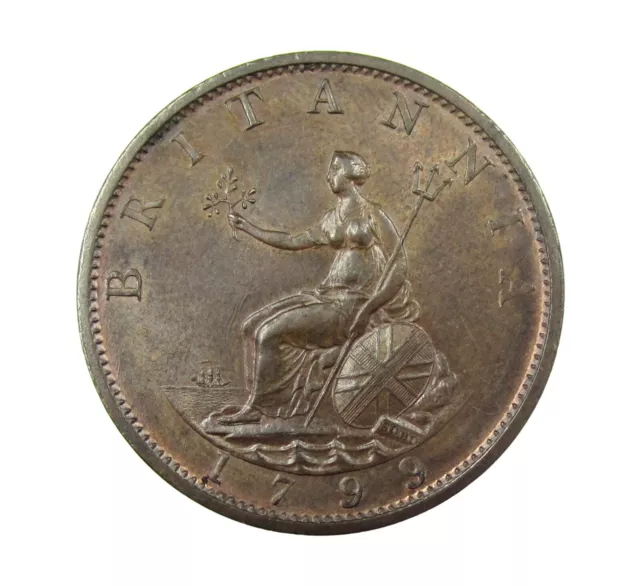 George Iii 1799 Copper Halfpenny - Gef