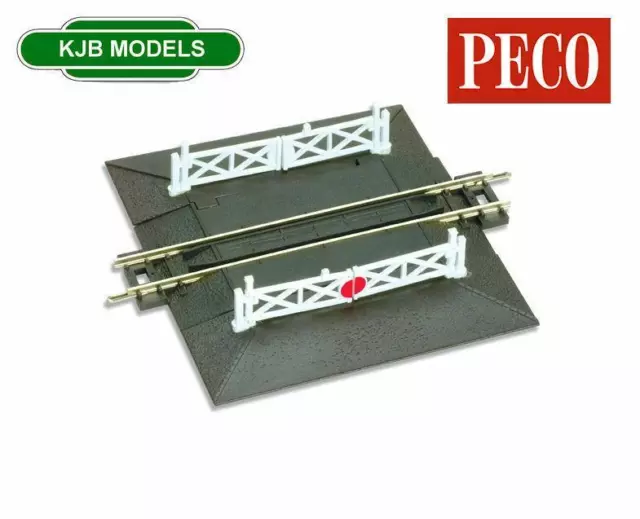 BNIB N Gauge PECO ST-20 Straight Level Crossing SETRACK with 2 ramps & 4 gates