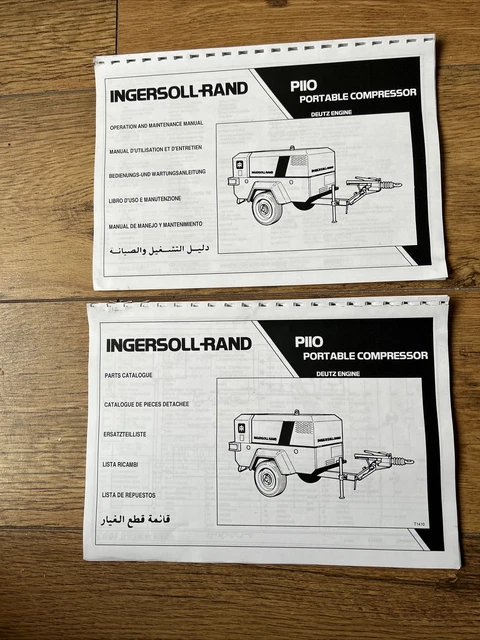 Ingersoll-Rand P110 manuale/catalogo compressore portatile