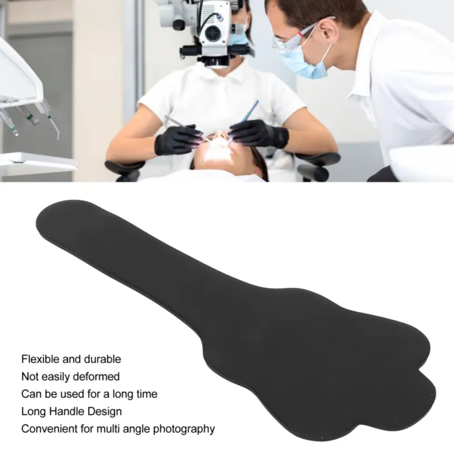 Dental Contraster Black Long Handle Soft Silicone Intraoral Photography GDT