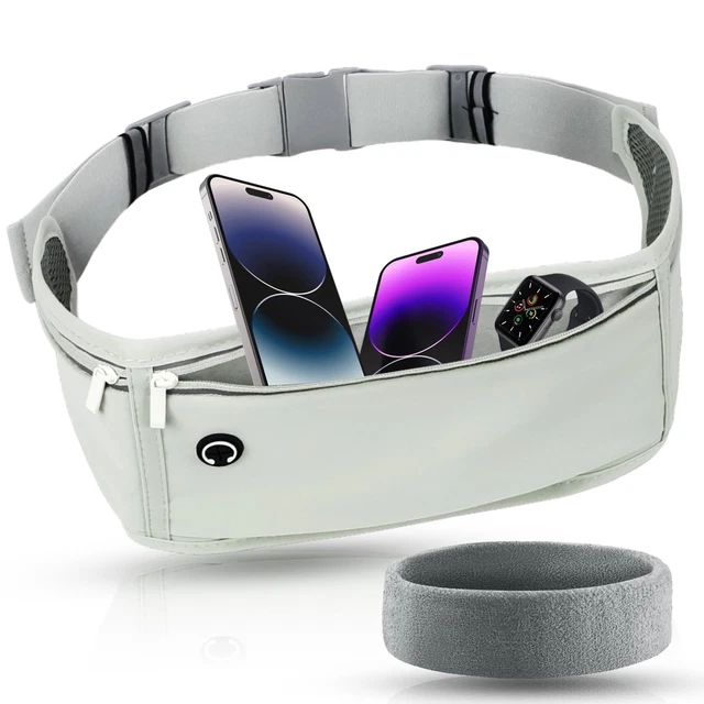 Ceinture Réfléchissante Ceinture De Running Avec Porte Téléphone Et Bouteille - Sac Banane Léger, Réglable Et étanche Pour Sport Ceinture étanche