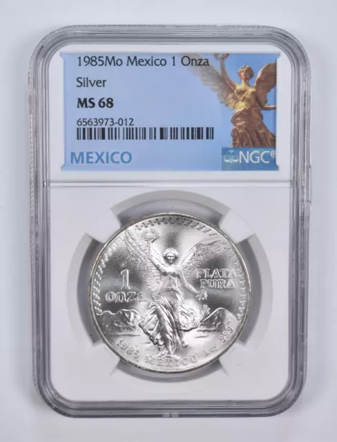MS68 1985 1 Mexican Onza Libertad Mexico Mexican NGC