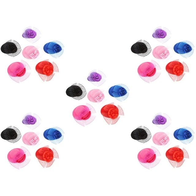30 pcs  DIY Tea Party Hat Doll Dress Up Hats Fancy Fascinators for Headdress DIY