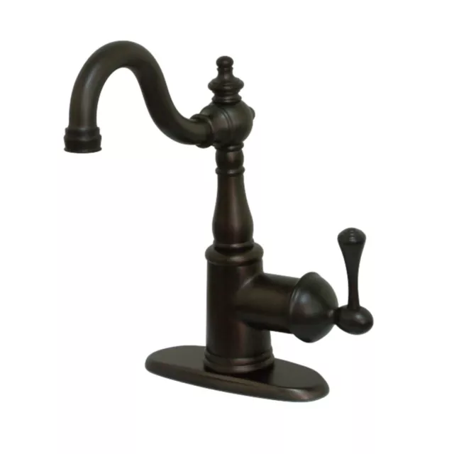 Kingston Brass KS7495BL English Vintage Bar Faucet with Cover Plate, Oil Rubbed