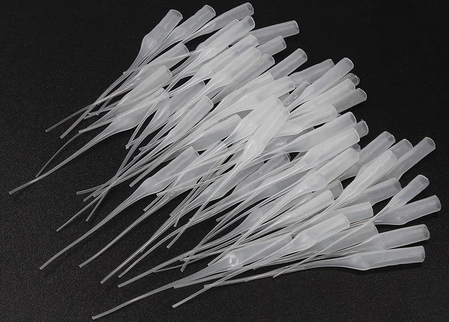 Bonsicoky 200Pcs Micro CA Glue Tips, Precision CA Applicator Tips Glue Tip Exten