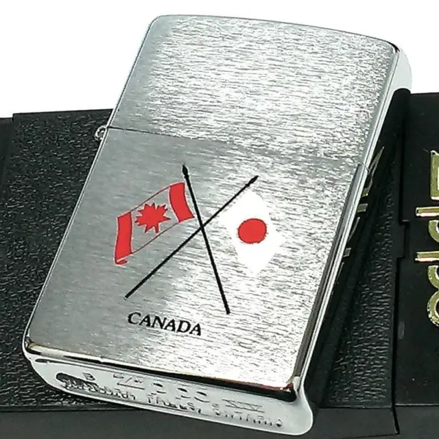 ZIPPO Lighter Rare 1 Piece Made in Canada Made in 1998 National Flag Zippo Mad