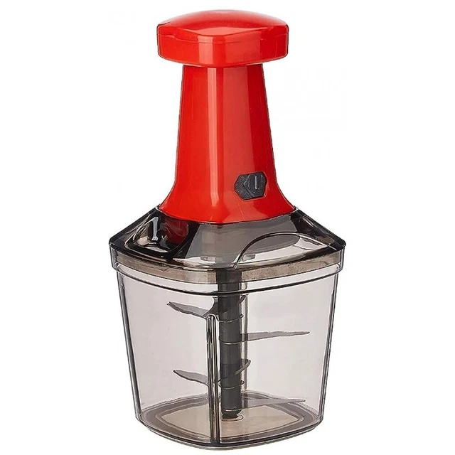 Manual Hand Press Garlic Onion Chopper Veg Food Cutter Processor Dicer 1000ml