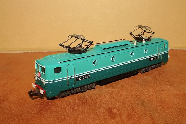 Loco Électrique Jouef HO CC 7107 – 12V – Éclairage – Années 1971-72 – À Tester