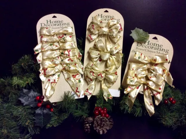 13 Ruban Bonhomme De Neige Arcs De Noël « Multi-Usage » Décorations Arbres Couronnes Guirlandes