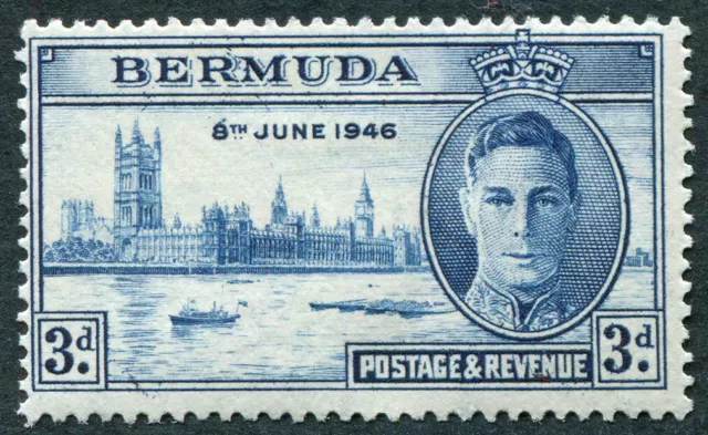 BERMUDA 1946 3d blue SG124 mint MH FG Victory Omnibus Issue #A01