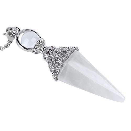 Natural Crystal Pendulum with 7 Chakra Stone Beads 3#rock quartz crystal stone 2