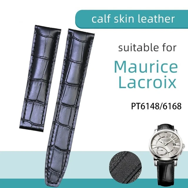 Genuine Calf Skin Leather Watch Band Suitable For Maurice Lacroix PT6148 PT6168