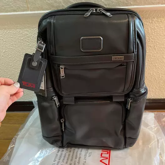 TUMI ALPHA3 Brief Pack Backpack 09603174DL3 Leather NEW From Japan