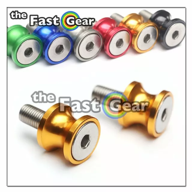 CNC Gold Swingarm Spools Kit For Suzuki GSX1250 F/ SA 10-18 11 12 13 14 15 16 17