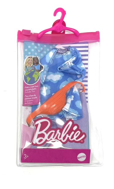 Barbie Fashions Pack Ken Doll Clothes Cloud Shirt Lavender Shorts Orange Bag