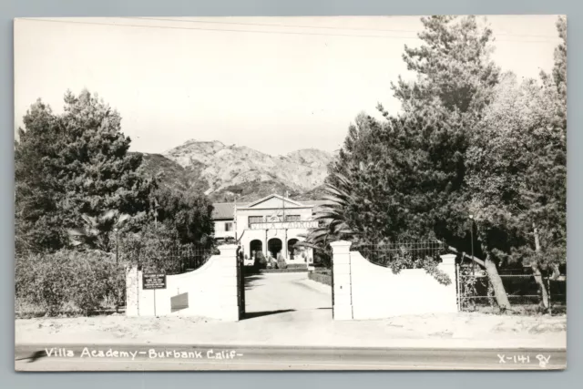 Village Academy BURBANK California RPPC Rare Vintage Los Angeles Photo 1940s