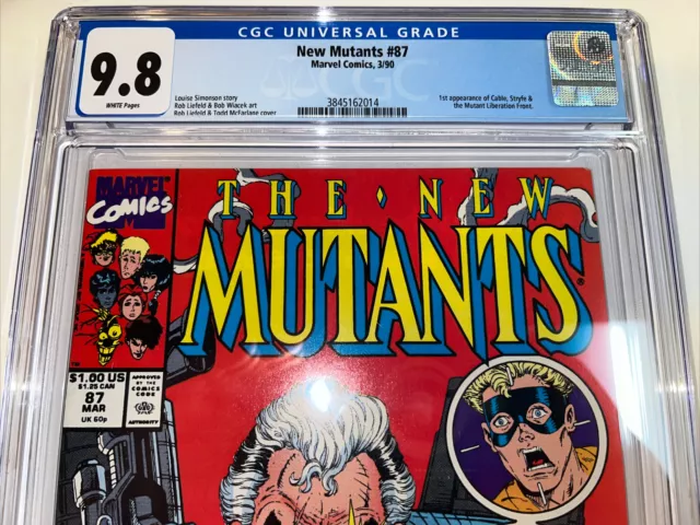 New Mutants (1990) # 87 (CGC 9.8 White Pages) - 1st App Cable • Rob Liefeld Art 2