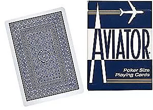 Cards Aviator Poker size (Blue), Great Gift For Card Collectors Poker Games