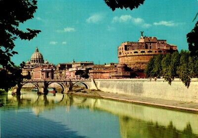 Saint Angelo's Castle And Basilica Of Saint Peter's Rome Italy Postcard
