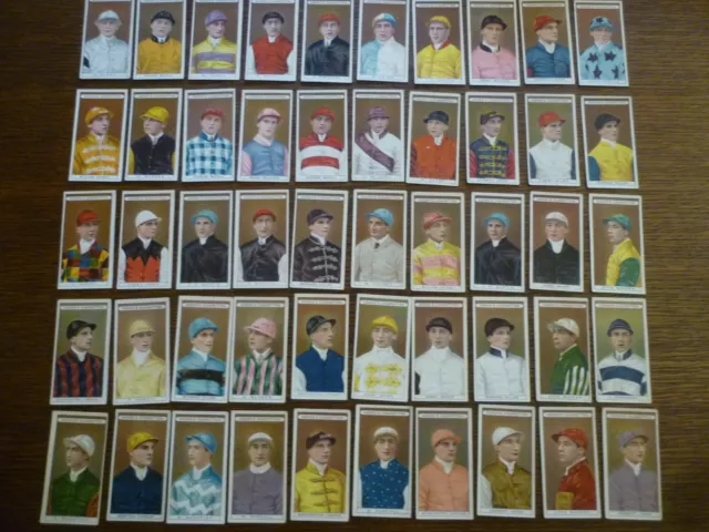 Ogden's Owners Racing Colours & Jockeys Blue Back Full Set Of 50 Cards Vg Con