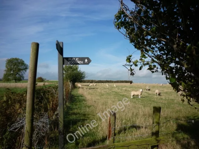 Photo 6x4 The Dales Way turns right here Eccup And downhill to Bank Side  c2010