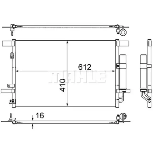 Kondensator Klimaanlage MAHLE AC 557 000S für Citroën Peugeot C-Crosser 4007