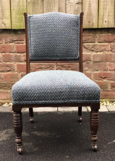 Antique Victorian Nursing Chair with Castors