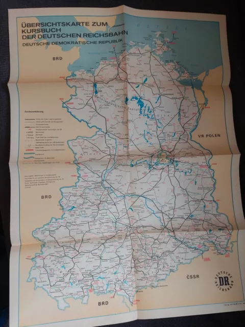 Übersichtskarten zum Kursbuch der Deutschen Reichsbahn 1981 + 1987