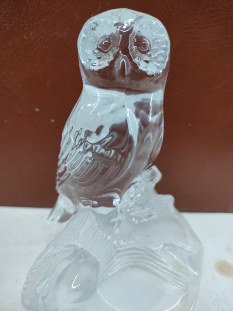 STATUETTE ANCIENNE DE hibou, chouette en cristal, signé EUR 25,00