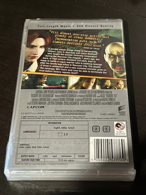 Resident Evil - Degeneration UMD PSP Film - brand new sealed 2