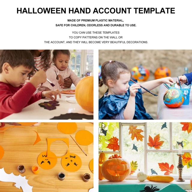 8pcs Hohl Vorlage Kopie Bord Kinder Kunststoff Malerei Zeichnung Schablonen 3