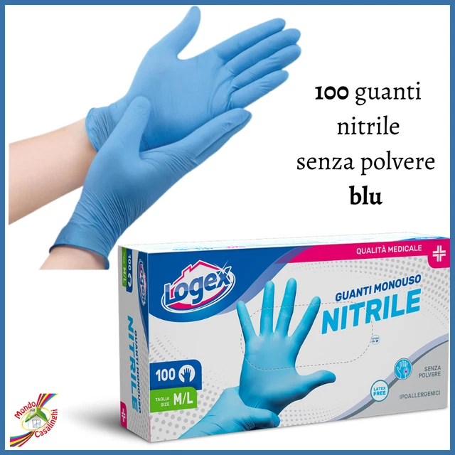 GUANTI NITRILE ALIMENTI Monouso 100Pz Lunghi Neri Senza Polvere T. 8/M-9/L-10/Xl EUR 23,94 - IT - Foto 4