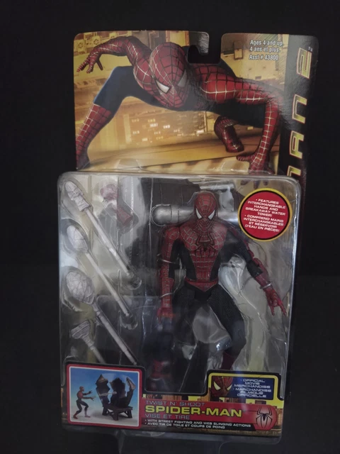 TOYBIZ MARVEL SPIDER-MAN 2 Twist And Shoot SpiderMan Tobey Maguire