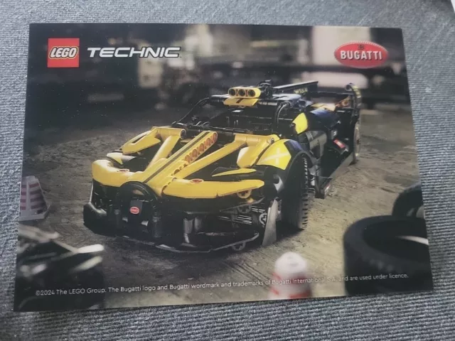 Lego Technic Bugatti Karte 42151 Sammelkarte Werbung 2024 Sonderkarte