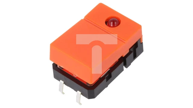 Keyboard switch Pos 2 SPST-NO 0.05A/24VDC LED THT B3J2200 /T2UK