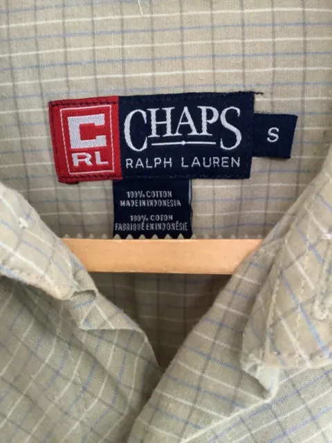Camicia da uomo CHAPS Ralph Lauren manica corta petto taschino taglia small