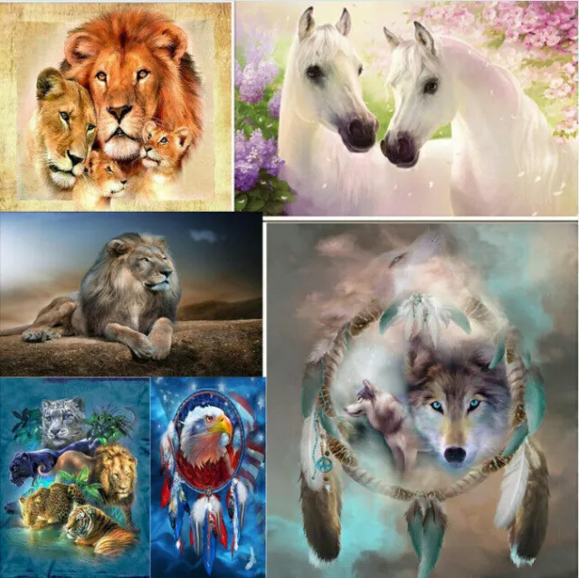 Animal Stickerei Bild Stickpackung 5D Diamant  DIY Diamond Kreuzstich Painting