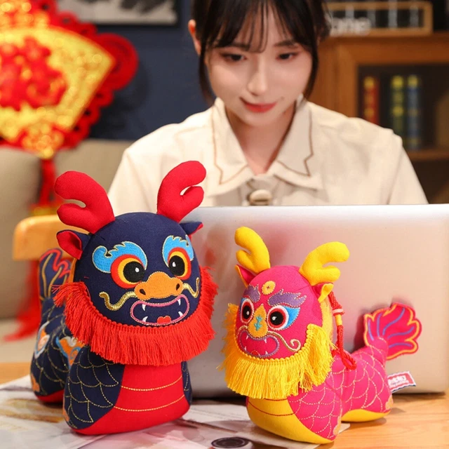 CARTOON 2024 DRAGON Plush Toys Chinese Dragon Plush Toy New Year Gift