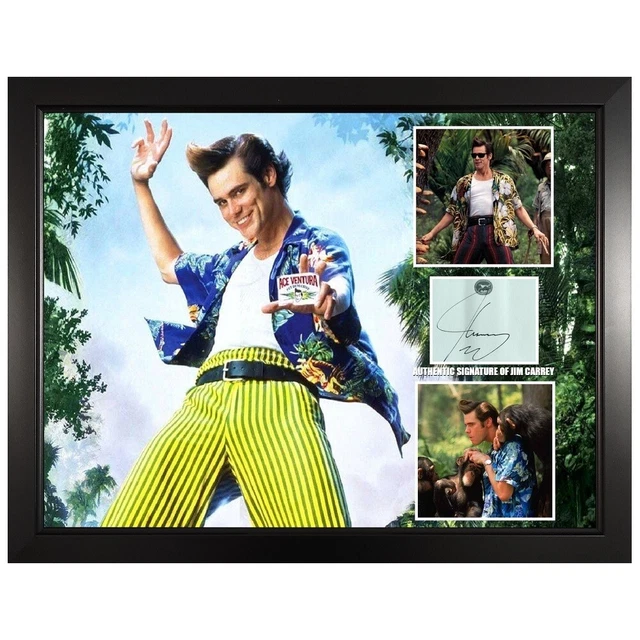 JIM CARREY ACE Ventura Hollywood Actor Custom Framed Signed Autograph