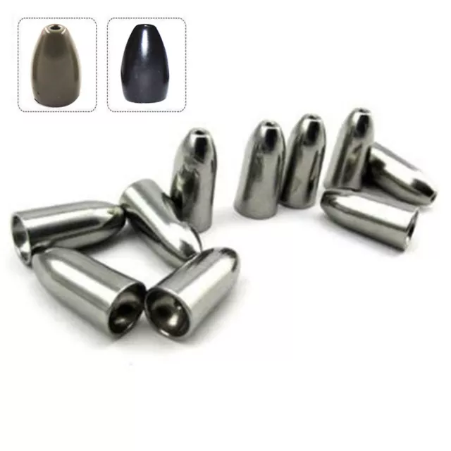 6pcs Tungsten Fishing Sinkers Bullet Flipping Weights Worm Sinker Tackle 7 Sizes