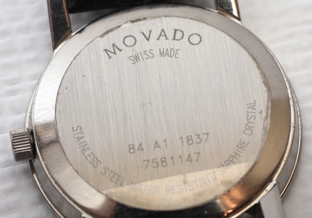 MOVADO Museum Classico Orologio Lusso da Donna Argento con Cinturino in Pelle di Lucertola Nera 6