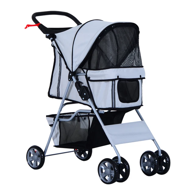 Cochecito de mascotas para perros pequeños gatos plegable carrito de viaje soporte para tazas de entrada