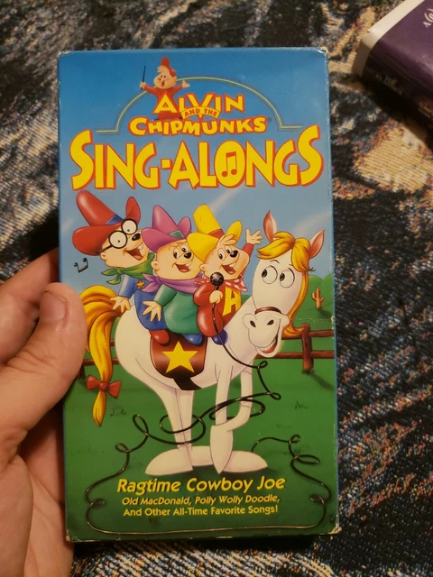 ALVIN AND THE Chipmunks Sing-Alongs Ragtime Cowboy Joe VHS TESTÉ RARE