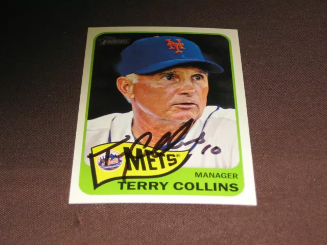 New York Mets Manager Terry Collins Autographed Signed Card Coa